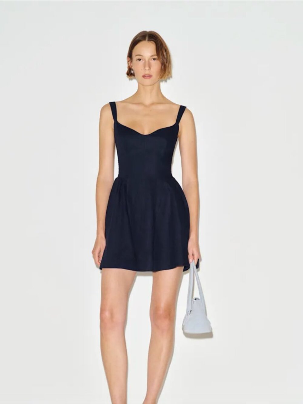 Reformation Birdie Linen Mini Dress Blue - Size 6